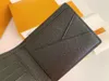 Luxury Leather Billfold Women Key Walls Paris Plaid Style Bags Designer Coin Purses Canvas flera korta plånbok M608952329