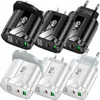 65W supersnabb snabba mobiltelefonladdare EU US UK AC Home Travel Wall Charger Dual Ports PD Typ C Power Adapters för iPhone X 11 12 13 14 Pro Max Samsung Tablet PC