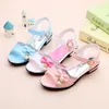 Shoes Girl's Children Princess Sandals 2022 New Fashion Flowers Beads Bow Sandals Summer Soft Kid Casual Flat Shoe