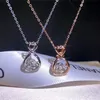 Ketens sieraden 18k goud natuurlijke Zuid -Afrikaanse diamanten ketting met certificaatechetens