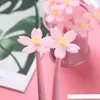 Stylos à Gel à fleurs, stylo à fleurs de cerisier, stylo neutre pour filles, fournitures scolaires et de bureau