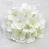 50pcs testa di ortensia artificiale teste di fiori di seta percorso di nozze fiori palla home hotel decor accessori da parete di fiori fai da te KB05 0614