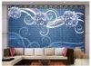 カスタム任意のサイズ3D壁紙壁画絵画ノスタルジックデニム配線ラインフラワーリビングルームテレビ背景壁装飾