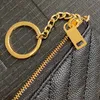 Ladies Fashion Casual Designer Luxus Kaviar Matelass Key Beutelmünze Geldbörse Brieftasche Grain de Poudre geprägte Leder -Visitenkarte Hig