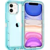 Schokbestendig transparante hybride zware pantserkoffers 3 in 1 telefoonhoesje voor iPhone 14 13 12 11 Pro Max X XS XR 8 7 Plus Dirtproof Skin Cover Skin Cases 400 stks