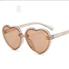 Gros marque coeur enfants lunettes de soleil 2022 nouveaux enfants mignon rose dessin animé abeille lunettes de soleil filles garçons bébé dégradé lunettes