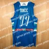 Ny anpassad Luka Doncic #77 Team Slovenija Rare Basketball Jersey Top Print White Blue Any Name Number Size S-4XL