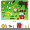 Kids039 Brinquedo Adesivos Animais de Fazenda Sentiu Story Board Farmhouse Storybook Parede Hangi 2208239741186