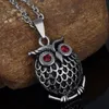 316L stainless steel owl eagle animal Necklaces & Pendants punk gothic silver retro antique design men's and women's jewelry