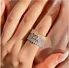 2022 Luksusowy Real 925 Srebrny Pierścienie Princess Princess Pierścień Cubic Zirconia Ring Rozmiar 510 Designer Biżuteria Weddna panna młoda Ring9300824