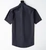 2022 NYA DESIGNER MÄNSLIGA SUXURY SHIRTS BRODERADE Business Shirt Brand Classic Lapel Plaid Shirt Size M-4XL#25
