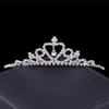 Crianças Rhinestone Tiara Princesa Band para Acessórios de Aniversário de Meninas Coroa de Cristal Tiara Jóias de Cabelo de Casamento