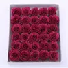 30 heads Crystal gold rose blue demon artificial silk fake flower head eternal flower bouquet packaging material