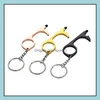 Key Rings Jewelry Mtipurpose Epidemic Prevention And Isolation Keychain Non-Contact Door Opener Mix Color Drop Delivery 20 Dhkhc