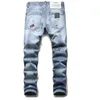 Men's Jeans Summer Men's Denim Pants Printing Trousers Micro-elastic Mid-waist Youth Casual Blue Cottonropa Hombre Pantalones HombreMen'