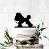 Varietà personalizzata di topper per torta per cani e animali domestici Topper per torta per animali domestici in acrilico nero personalizzatoLove the Dogs Favorite Cake Decor D220618