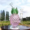 Bong de vidro de abacaxi rosa de 8 polegadas Reciclador de vidro Bong de água Dab Rig Percolator Joint Tobacco Hookah OEM ODM 14mm Bowl US Warehouse