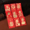 Cadeau cadeau chinois mariage rouge enveloppe année anniversaire papier dur sac de bénédiction 12pcs / lot créatif or argent poche hongbaogift