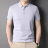 Polo Shirt Men Summer Solid Color Shorts Ubrania biznesowe luksusowe męskie tee projektant marki oddychającej mody 220714