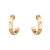 スタッドラグジュアリーネジlove love single earrings for women gurss ladies 316lチタンスチールファインジュエリー