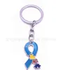 Whole 20pcs 10pcs lot Enamel Rhinestone Autism Awareness Jigsaw Puzzle Piece Charm Keychain & Keyring For Man Woman Gifts301B