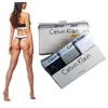 Calvill Klein Original dos EUA Cuecas Moda Feminina Sexy Fio dental Cuecas Calcinha Algodão Macio Simples Respirável Cintura Baixa Cuecas Esportivas Feminina Preto Branco Cinza 3 pçs