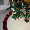 SUBLIMACIÓN Falda de árbol de Navidad con borde con volantes Linos Decoración Decoración de Navidad Decoración del hogar Decoraciones navideñas Dhl Entrega