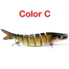 Nuovo K1634 13,3 cm 18,9 g Esche da pesca per spigola Trota Multi snodato Swimbait Affondamento lento Nuoto bionico Acqua dolce Acqua salata Spigola Esca realistica