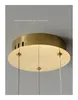 Nouveau moderne Led ovale lustre lumière pour Restaurant anneau Deign Suspension lampe décor à la maison or suspendu luminaire