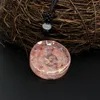 Pendant Necklaces Reiki Orgonite Divination Necklace Natural Energy Crystal Guardian Enhances Fortune Jewelry Unisex