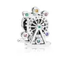 Andy Jewel autêntico 925 SERLING STERLING SLATER SHIGHTS FERRIS WHELM CHARM Multi-Color Cryms Charms Cits