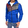 남성용 후드 땀 셔츠 따뜻한 코트 재킷 스티칭 스트립 스포츠 코트 지퍼 스웨트 후드 스웨터