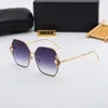 2022 occhiali da sole di lusso da maschi di moda telaio in metallo vetri di design di alta qualità in stile classico Uv400 Protezione Eyewear da esterno con scatola