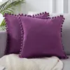 Cushion/Decorative Pillow Velvet Soft Cushion Cover Decorative Pillows Throw Case Solid Colors Luxury Home Decor Living Room Sofa Seat Coffe