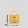 Shoppingkassar Märke Designer Sommar Kvinnor Tote Plast Shopper Mesh Ladies Handväskor Netted PVC Stor Kvinna Axelväska Tjejer CrossBody 220318