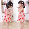 Vestidos de menina 1-7 anos meninas meninas sem mangas Roupas de verão Princesa vestido infantil infantil bola de bola de roupas de roupa de roupa