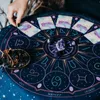 Tarot-Tischdecke, Altartuch, Tarot-Wandteppich, Wandbehang, Rad des Tierkreises, Astrologie, schwarze Sonne, Mond, Schlafzimmer, Raumdekoration, Kunst 220727