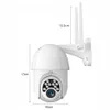 HD 1080P WiFi IPカメラワイヤレス屋外CCTV PTZスマートホームセキュリティIRカム自動トラッキングアラーム10 LED防水電話Remo297L