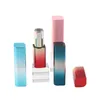 Packing Empty Bottle New Products 12.1mm Calibre DIY Square Shape Gradient Pink Blue Red Green Lipstick Tube Refillable Cosmetic Portable Packaging Container