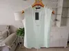 Gümüş Omuz Düğmesi Kolsuz Kadın Üst Tanklar Yaz Giyim Rugby Futbol Moda Pamuk Casual Cami ile Bayan Tasarımcı Yelek Tee T Gömlek Harf Baskı