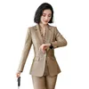 Women's Two Piece Pants Formal Uniform Designs Pantsuits High Quality Fabric Women Business Suits With And Jackets Coat For Ladies Office Bl