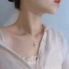 Collares colgantes Carteles redondos simples para mujeres Blancas blancas Cabecillo coreano Joya Joya Collar Girlspended