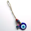 Klapety Lucky Eye Glass Blue Turkish Evil Wisel Wiszący Kolorowe koraliki Dekoracja łańcucha linowego do domu samochodem LE55570696