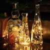 Строки 8 шт. Солнечное энергетическое вино бутылки пробковые огни 2M 20LED на открытом воздухе Light Girland Fairy String для свадебной вечеринки