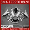 Bodywork Kit ل Yamaha YPVS 3MA TZR250RR TZR250R 1988-1991 Body 115No.110 TZR250 TZR 250 TZR-250 R RS RR 88 89 90 91 TZR250-R 1988 1989 1990 1991 OEM Fairing Gray White