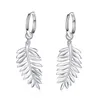 Dangle & Chandelier Trendy 925 Sterling Silver Moissanite Feather Drop Earrings Women Jewelry Platinum Plated Gra GiftDangle