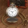 Zegarki kieszonkowe Brązowe Projekt żaglowy Kwarc zegarek mężczyzn Kobiety naszyjnik wisiorek