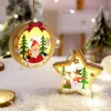 Weihnachtsdekorationen leuchtender Holzanhänger für Baumdekoration Geschenk Ornamente Weihnachtsmann Fenster Dekorationchristmas