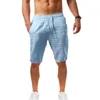 Plaży Linen Solid S dla chłopców Homme Męski Krótki Man Dżinsy Męskie Casual Pants 220630