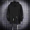 Herfst heren hoodie sweatshirt casual zwarte hoodies tops techwear hiphop harajuku patchwork Japanse streetwear heren 3xl y220716